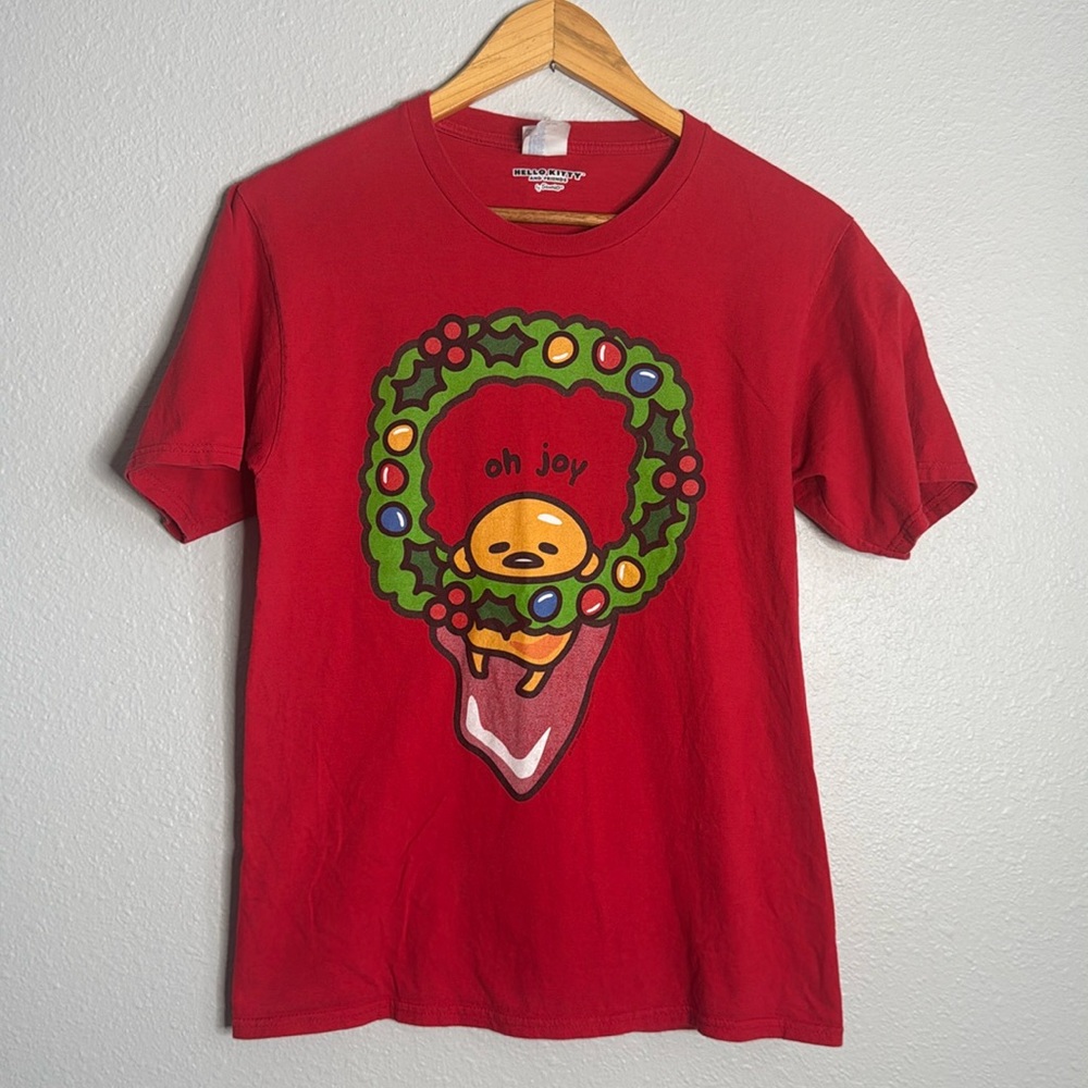 Christmas Gudetama Lazy Egg Joy T-shirt, Small